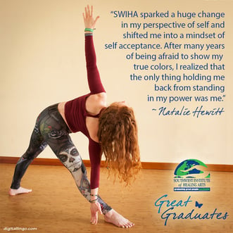 Natalie Hewitt SWIHA Great Graduate Yoga Hatha Gong