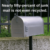 Nearly fifty-percent of junk mail is not even recycled.